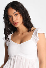 Flutter Sleeve Smocked Babydoll Top thumbnail 3