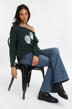 Graphic Off-Shoulder Sweater thumbnail 5