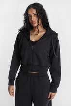 Washed Midi Zip-Up Hoodie thumbnail 1