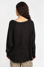 Everyday Waffle Knit Long Sleeve Notch Neck Top thumbnail 4