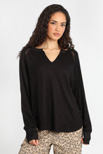 Everyday Waffle Knit Long Sleeve Notch Neck Top thumbnail 2