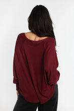 Everyday Waffle Knit Long Sleeve Notch Neck Top thumbnail 15