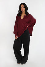 Everyday Waffle Knit Long Sleeve Notch Neck Top thumbnail 16