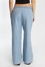 Chambray Drawstring Wide Leg Pants thumbnail 7