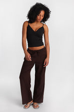 Linen-Blend Drawstring Wide Leg Pants thumbnail 8