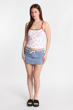 Low Rise Shoelace Belt Denim Skort thumbnail 12