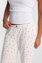 Pointelle Knit Wide Leg Pajama Pants thumbnail 5