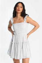 Flutter Strap Tiered Smocked Mini Dress thumbnail 10