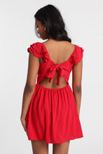 Tie-Back Flutter Sleeve Mini Dress thumbnail 13