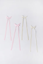 Mini Long Hair Satin Bow Clips 2-Pack thumbnail 2