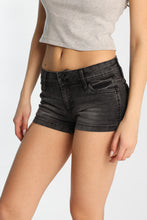 Low Rise Mini Denim Shorts thumbnail 1