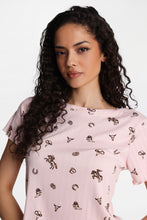 Graphic Pointelle Knit Pajama Tee & Shorts 2-Piece Set thumbnail 17
