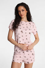 Graphic Pointelle Knit Pajama Tee & Shorts 2-Piece Set thumbnail 16