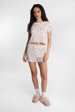 Graphic Pointelle Knit Pajama Tee & Shorts 2-Piece Set thumbnail 26