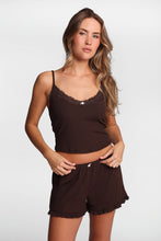 Super Soft Ribbed Knit Pajama Tank Top & Shorts 2-Piece Set thumbnail 8