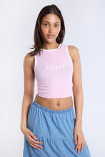 Pretty Please Embroidered Graphic High Neck Tank Top thumbnail 1