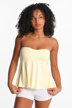 Pointelle Knit Strapless Babydoll Top thumbnail 9