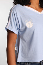 Graphic V-Neck Off-Shoulder Jersey Tee thumbnail 17