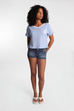 Graphic V-Neck Off-Shoulder Jersey Tee thumbnail 18