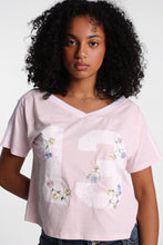 Graphic V-Neck Off-Shoulder Jersey Tee thumbnail 21