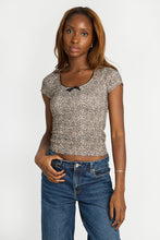 Super Soft Ribbed Knit Short Sleeve Scoop Neck Top thumbnail 5