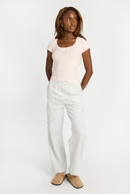 Super Soft Ribbed Knit Short Sleeve Scoop Neck Top thumbnail 4