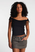 Off-Shoulder Tie Top thumbnail 1