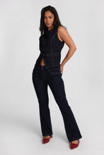 Button-Up Crew Neck Denim Vest thumbnail 5