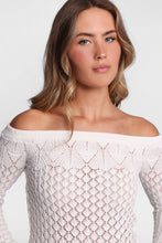 Off-Shoulder Crochet-Style Sweater thumbnail 2