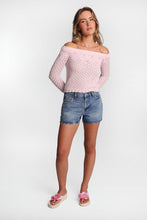 Off-Shoulder Crochet-Style Sweater thumbnail 12