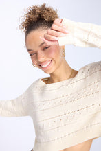 Crochet-Style Crew Neck Sweater thumbnail 2