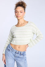 Crochet-Style Crew Neck Sweater thumbnail 13