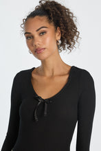 Ribbed Knit Long Sleeve V-Neck Bodysuit thumbnail 3