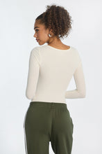 Ribbed Knit Long Sleeve V-Neck Bodysuit thumbnail 8