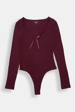 Ribbed Knit Long Sleeve V-Neck Bodysuit thumbnail 20