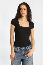 Super Soft Ribbed Short Sleeve Square Neck Bodysuit thumbnail 2