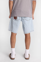 Flaming Tiger Embroidered Loose Denim Shorts thumbnail 4