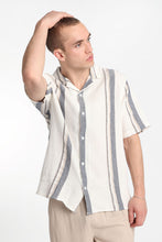 Thick Striped Gauze Cotton Button-Up Shirt thumbnail 1