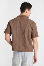 Textured Vertically Striped Short Sleeve Shirt thumbnail 3