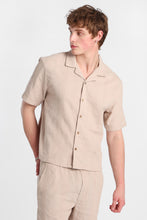 Textured Vertically Striped Short Sleeve Shirt thumbnail 5