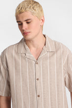 Cotton Textured Striped Short Sleeve Shirt thumbnail 2