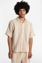 Chemise texturéee à manches courtes à rayures multicolores thumbnail 1
