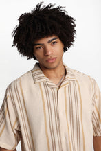Chemise texturéee à manches courtes à rayures multicolores thumbnail 2