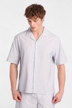 Cotton Textured Pinstriped Button-Up Shirt thumbnail 1