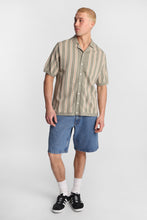 Reverse Knit Striped Short Sleeve Button-Up Shirt thumbnail 4
