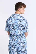 Chemise en tissu gaufré à manches courtes à motifs mosaic thumbnail 4