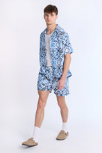 Chemise en tissu gaufré à manches courtes à motifs mosaic thumbnail 5