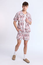 Chemise en tissu gaufré à manches courtes à motifs mosaic thumbnail 8