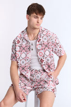 Chemise en tissu gaufré à manches courtes à motifs mosaic thumbnail 9