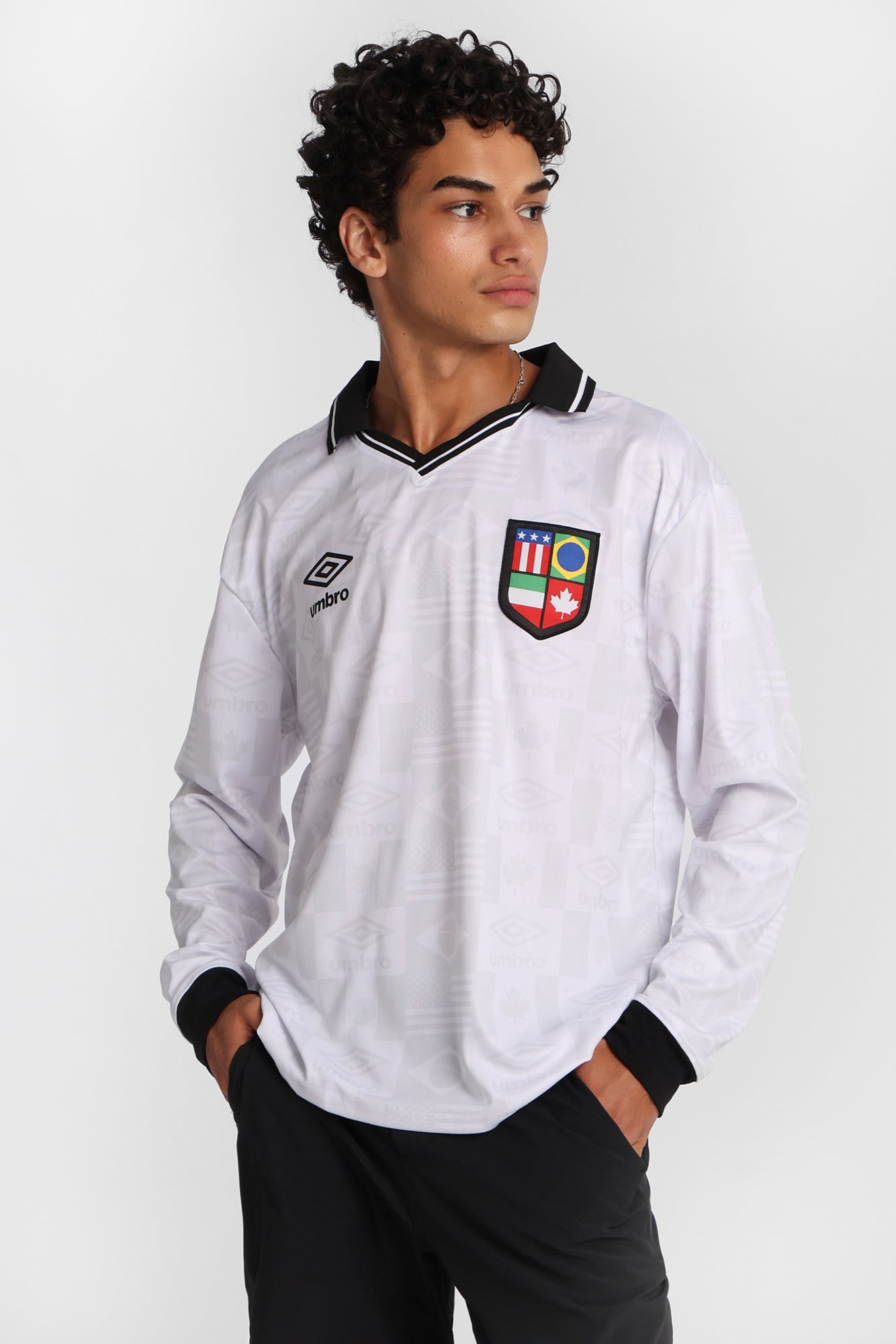 Umbro World's Game Graphic Long Sleeve Polo Jersey – Bluenotes